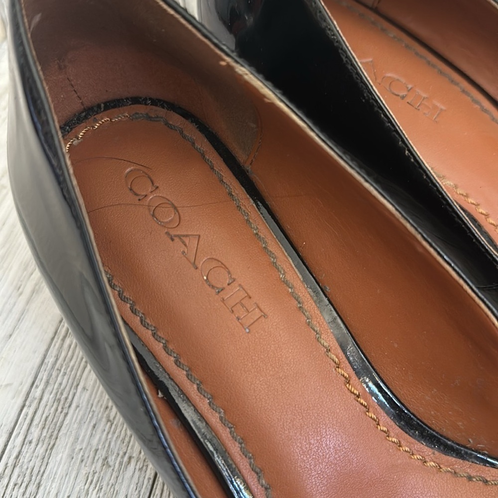 COACH WOMENS MID HEEL PUMP (FG1479) BLACK - Picture 8 of 8